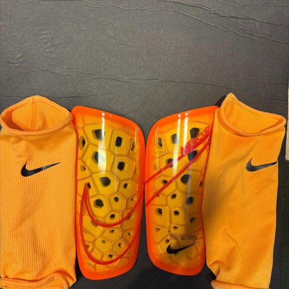 Nike Other - Nike Orange Foam Shin Guards w/ Shin Sleeve – Breathable & Sturdy